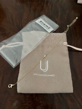 Uncommon James Gold Bracelet with Clear CZ Accent